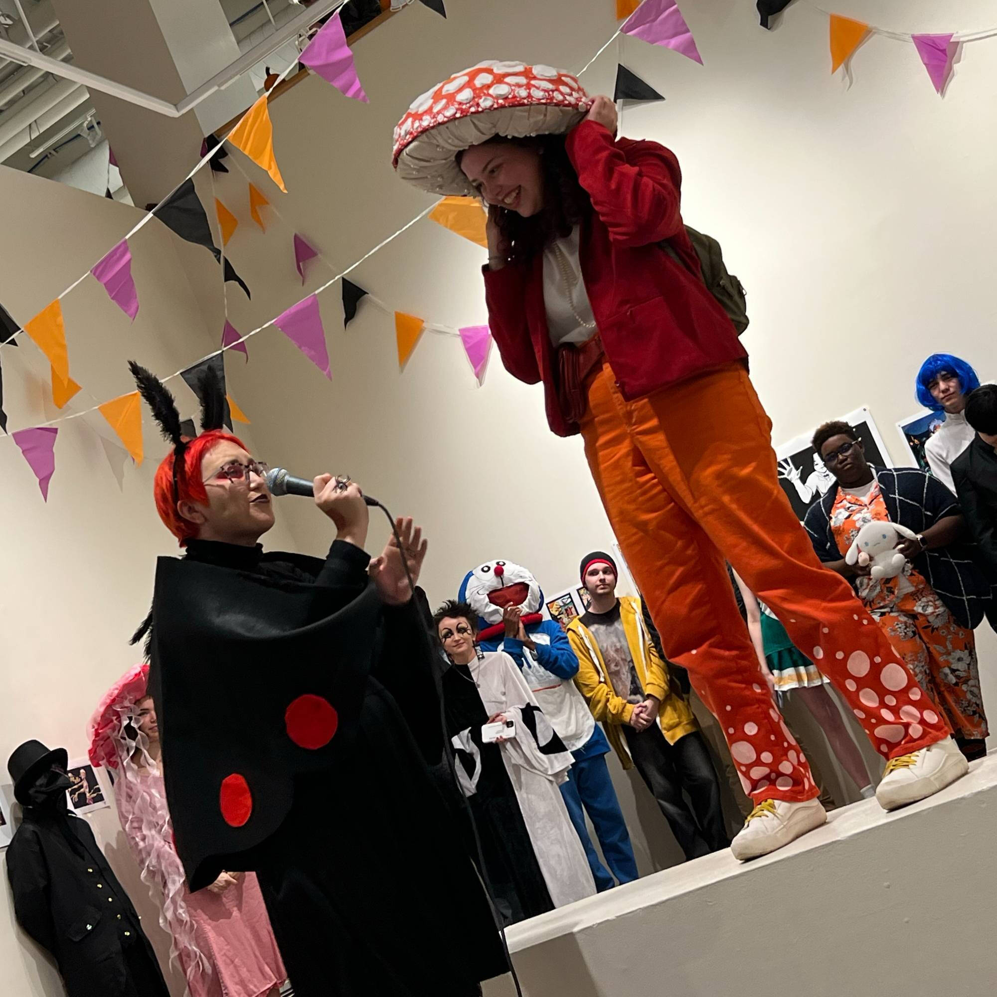 Group of people wearing costumes